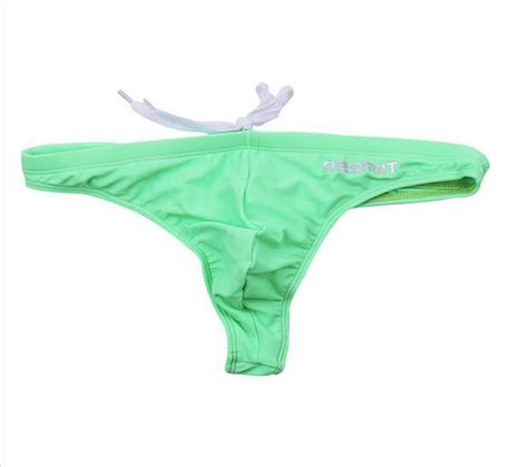 Desmiit Men Bikini Solid Swimwear Sexy Low Rise Beach Sunbathing Thongs Trunks Ebay