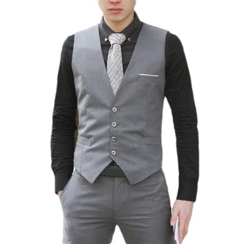 Купить Топы мужские классические деловые Slim Fit жилет-цепочка костюм ...