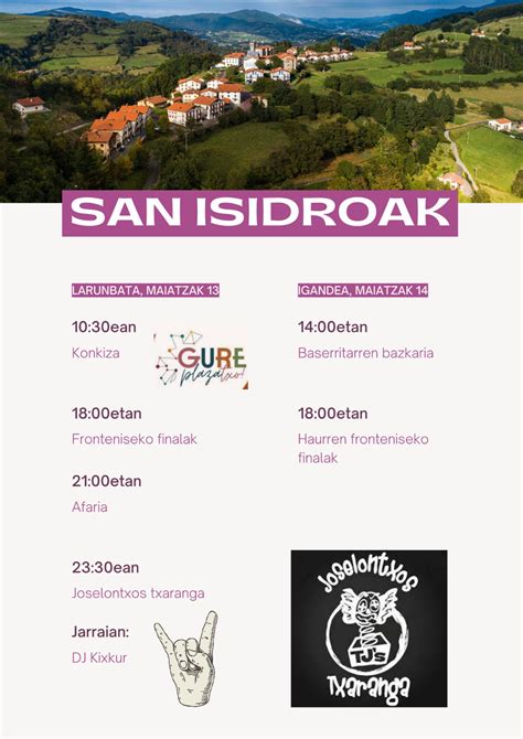 Programa Fiestas De San Isidro 2023 En Alkiza Gobierno Vasco