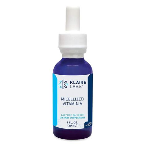 Витамин А, Micellized Vitamin A, Klaire Labs, пальмитат витамина А и ...