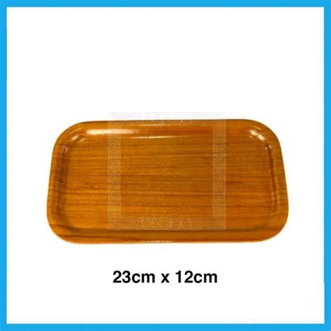 Promo Nampan Baki Kayu Segi 23 X 12cm Coklat Di Seller Blark Fly