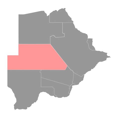 Premium Vector Ghanzi District Map Administrative Division Of Botswana