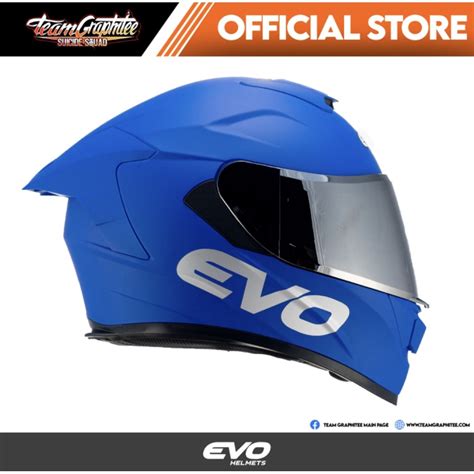 Evo Gt Pro Matte Light Blue Silver Iridium Lens Full Face Dual Visor