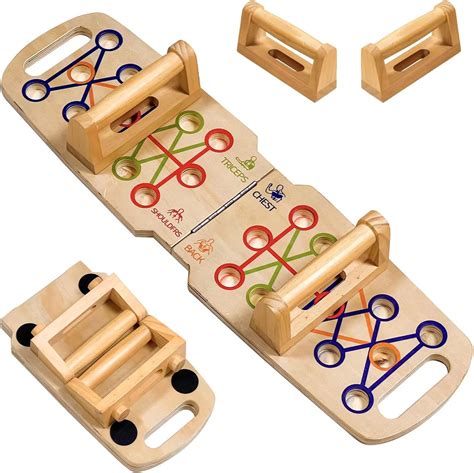 Amazon.com : Push up board portable push up bar wooden push up handles ...