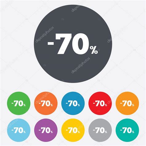 70 percent discount sign icon. Sale symbol. — Stock Photo © Blankstock ...