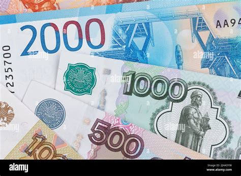 Russian Rubles Background Money Background And Texture Banknotes Of