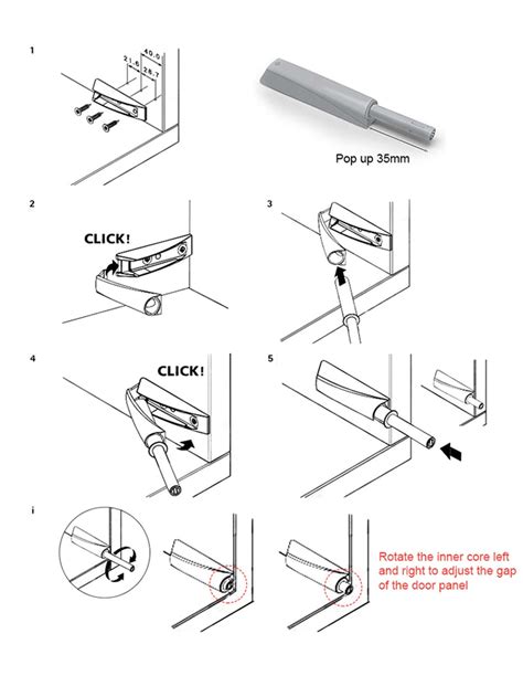 Packs Magnetic Push To Open Door Latch Heavy Duty Cabinet Push Latch