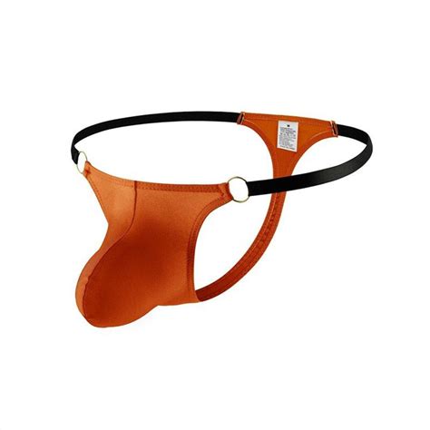 Fashion Sexy Men Underwear Low Waist Thongs Gay G Strings Briefs Smooth Ice Silk Thong Panties