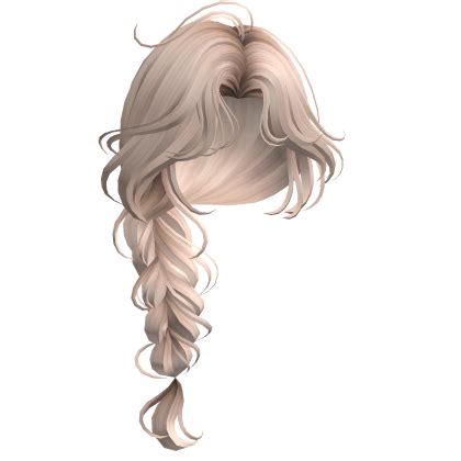 Messy Braided Ponytail Platinum Blonde Roblox
