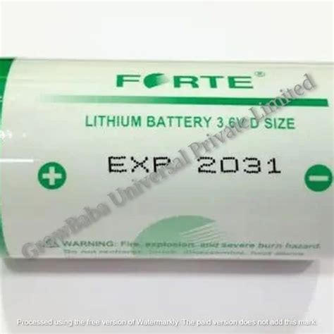 Forte ER34615 3 6volt Size D Li SOCL2 Battery At Rs 550 Piece