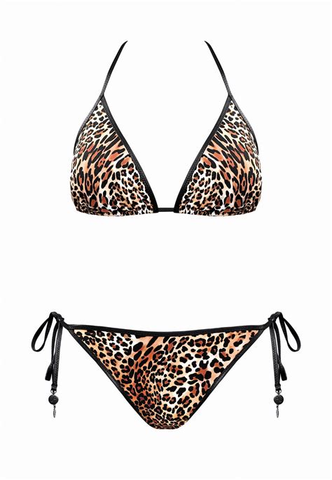 Strój kąpielowy w panterkę bikini z niskim stanem Sklep Feba