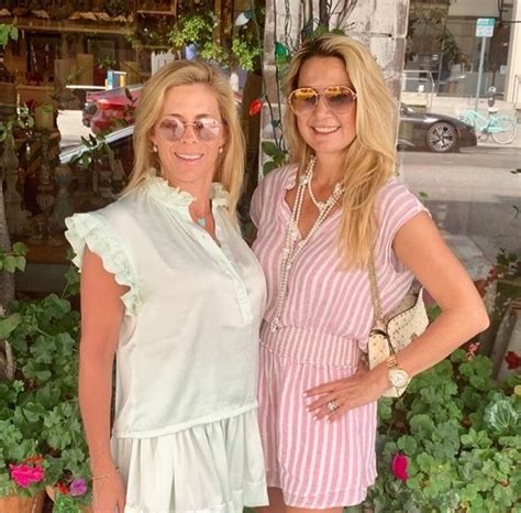 Kary Brittinghams Pink And White Striped Dress Big Blonde Hair