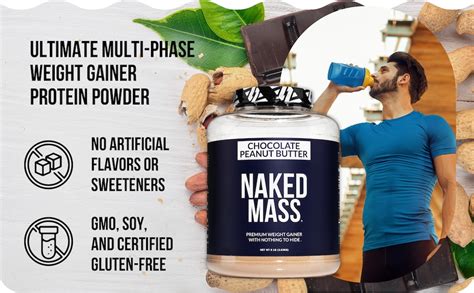 Amazon NAKED Chocolate Peanut Butter Mass 1 280 Calories 50G