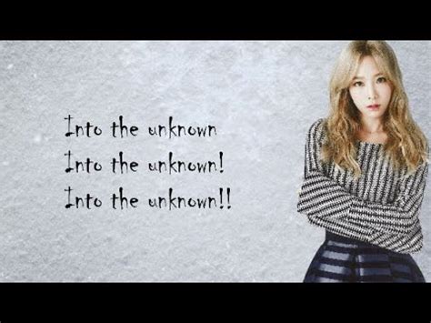 Taeyeon Into The Unknown Frozen Ost Hangul Lyrics