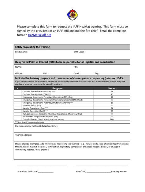 Fillable Online Sample Request Letter For Hazmat Training Fax Email