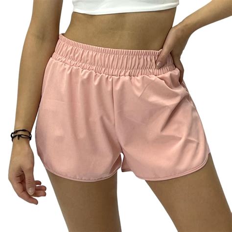 Shorts Feminino Sobreposto Alto Giro