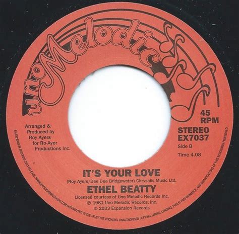 Ethel Beatty ‎ I Know You Care Its Your Love 7 Hip Tank Records