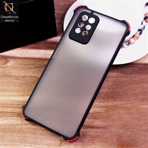 Infinix Note 10 Pro Black Translucent Matte Shockproof Full Camera Ordernation