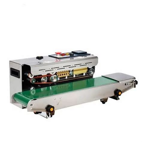 Semi Automatic Mild Steel Horizontal Continuous Band Sealer Machine At