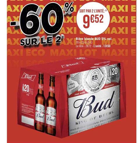 Promo Bière Blonde Bud Vol chez Supermarchés iCatalogue fr