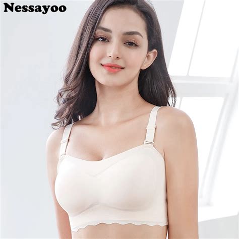 Lingerie Women S Plus Size Seamless Invisible Full Wireless Strapless Bra Push Aliexpress