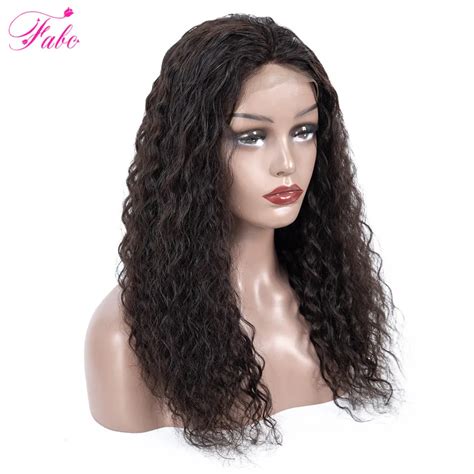 Fabc Hair Peruvian Water Wave Lace Front Wigs For Black Women Natural