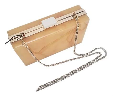 Bolsa Zara Alça Corrente Clutch Nude Original Parcelamento sem juros