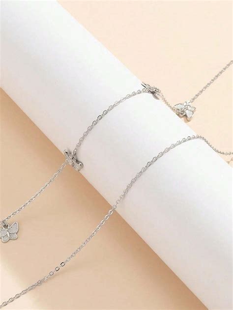 One Minimalist Butterfly Body Chain Women Belly Body Chain For Summer Bikini Beach Waist Chain