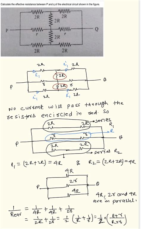 Calculate The Effective Resistance Between P And Q Of The Electrical