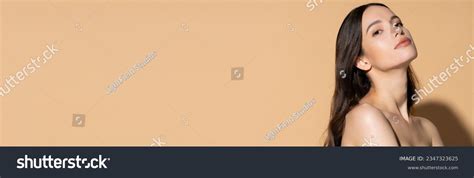 Pretty Asian Woman Naked Shoulders Brunette Stock Photo 2347323625 Shutterstock