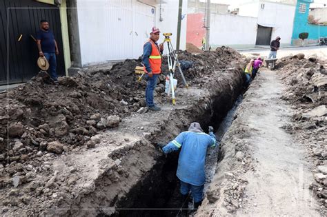 Así luce el avance de la construcción de red de agua potable drenaje