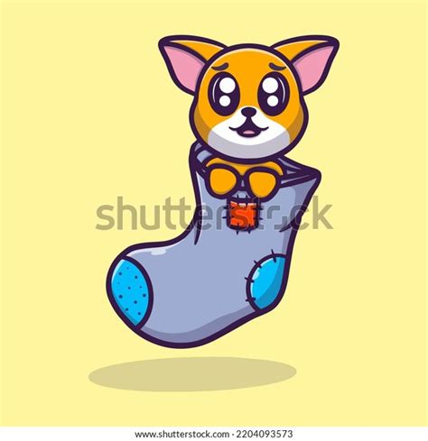 Cute Cat Sock Cartoon Vector Icon Stock Vector Royalty Free