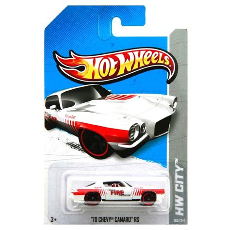 Коллекционная модель автомобиля Chevy Camaro RS 1970 HW City 2012 белая Hot Wheels Mattel