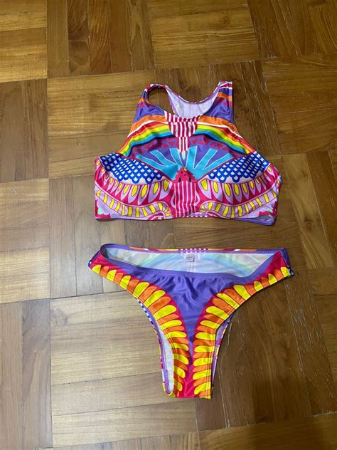 Colourful Tribal Bikini Set Women S Fashion Swimwear Bikinis Swimsuits On Carousell