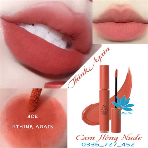 Son Kem Lì CE Velvet Lip Tint Think Again Hồng Cam Nude Coral Tươi Trẻ DATE MỚI CHÍNH HÃNG