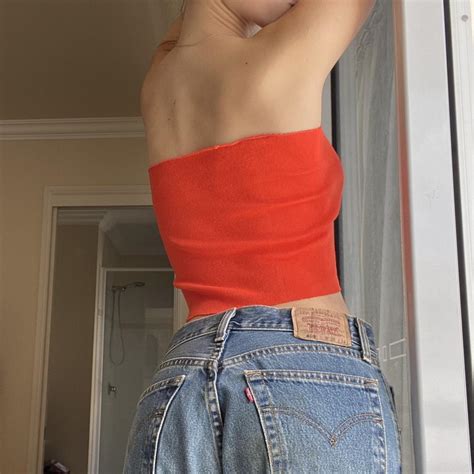 Bright Orange Boob Tube