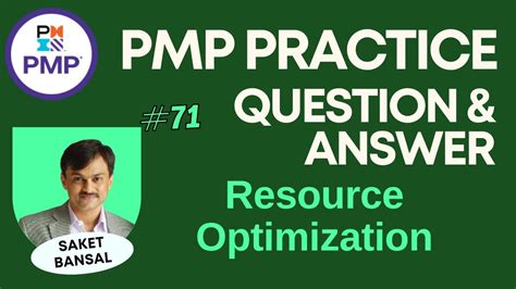 Pmp Exam Practice Question And Answer Resource Optimization Youtube