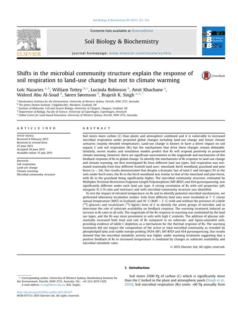 (PDF) Shifts in the microbial community structure explain the response ...