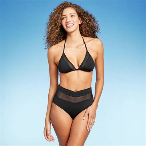 Women S Esh Triangle Bikini Top Shade Shore Black ShopStyle Two Piece Swimsuits
