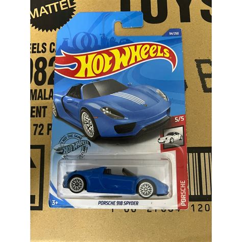 LeHuong Diecast Xe Hot Wheels Porsche Spyder Xanh Dương Shopee Việt Nam