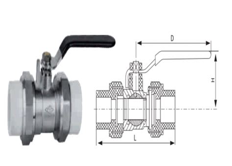 Male Thread Ppr Double Union Ball Valve Hot Melt Brass Ball Valve