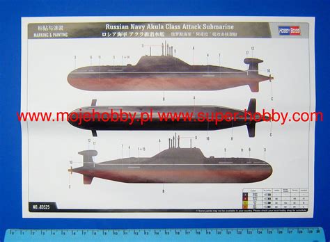 Russian Navy Akula Class Attack Submarine Hobby Boss 83525