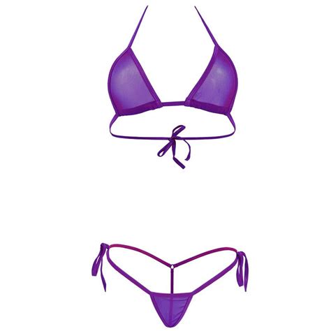 Acheter Pas Cher Triangle Des Femmes Br Siliennes Triangle Transparent Sexy Mini Micro Bikini