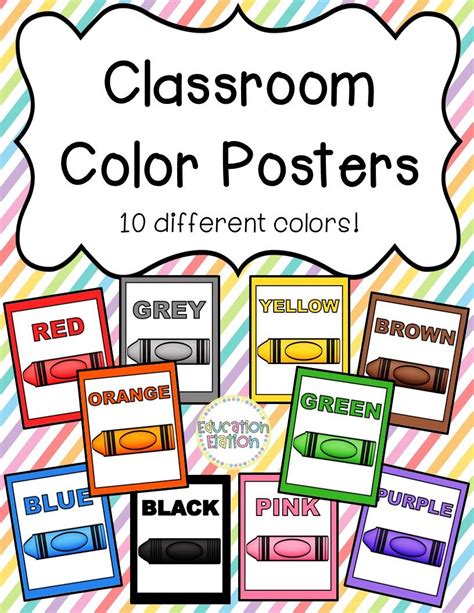 10 Color Posters To Hang In Your Classroom Help Your Students Learn