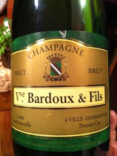 Vve Bardoux Fils Cuv E Traditionelle Brut Champagne Premier Cru