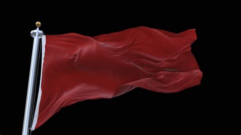 Seamless Blank Plain Red Flag Stock Footage Video 100 Royalty Free