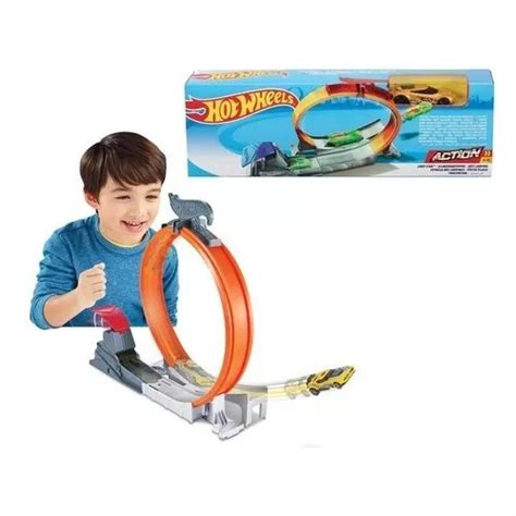Brinquedo Pista Hot Wheels Acrobacia Lan Ador Carrinho Fth Parcelamento Sem Juros