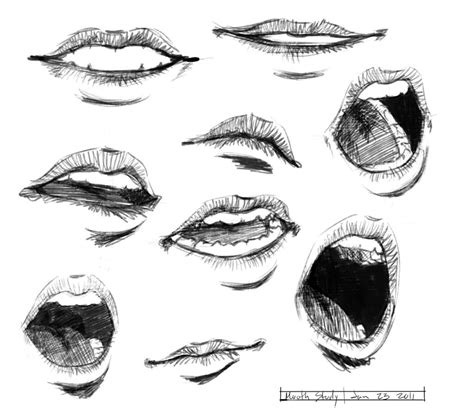 mouth study by BlackMoonDeath on DeviantArt