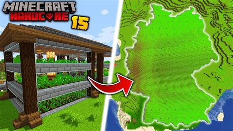 I Built A GIANT Potato Farm Shaped Like Germany In Minecraft Hardcore