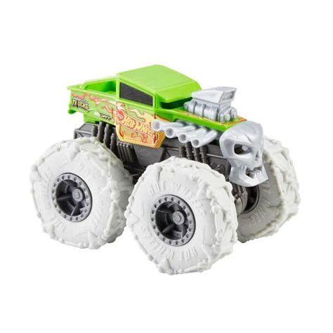 Hot Wheels Monster Trucks Pull Drop Cars GVK Bone Shaker Зеленый купить с доставкой по